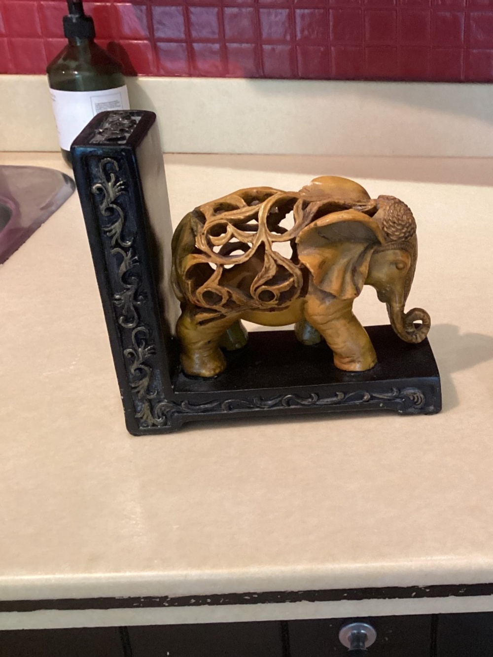 Resin Elephant Bookends